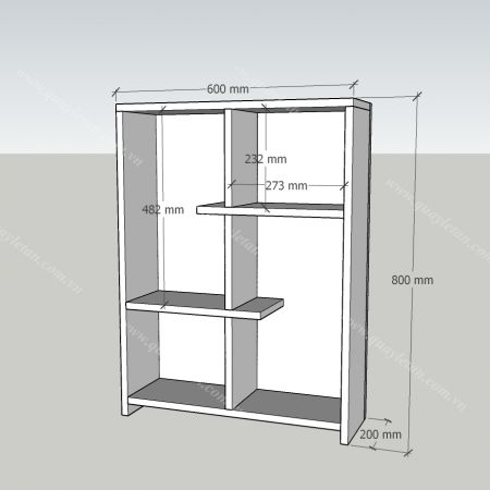 KỆ TRANG TRÍ GỖ ĐỨNG KTTG 14